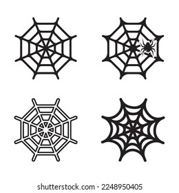 Spider webs icon vector illustration logo design