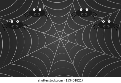 Spider webs on black background.