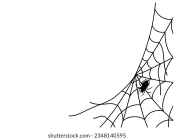 Webs de araña Ilustración de Silhouette Halloween