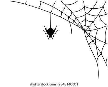 Spider webs Silhouette Halloween Illustration