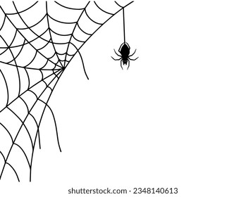 Spider webs Silhouette Halloween Illustration