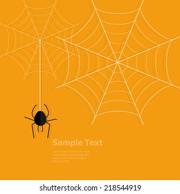 spider and webs vector illustration