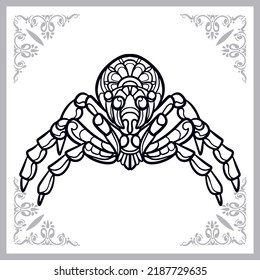 Spider zentangle arts isolated on white background