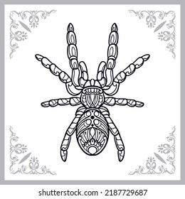 Spider Zentangle Arts Isolated On White Stock Vector (Royalty Free ...