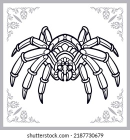 Spider Zentangle Arts Isolated On White Stock Vector (Royalty Free ...