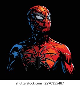 	
Spiderman art design vector template drawing style grunge paint graphic t shirt print tattoo cartoon splash red black venom horror character logo sign symbol monster death element isolated liquid