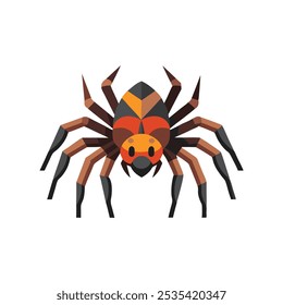 Spiders animal isolated flat vector illustration on white background.