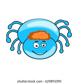 spiders blue for children's puzzles, an art-book, coloring books, notebooks