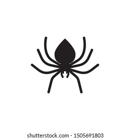 Spiders Happy Halloween icon vector illustration