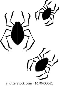 Spiders, illustration, vector on white background.