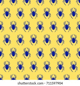 Spiders on a yellow background