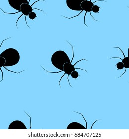 spiders pattern, abstract seamless texture vector art illustration