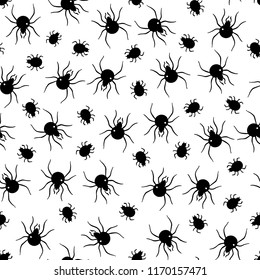 Spiders Seamless Pattern Hand Drawn Vector Stock Vector (Royalty Free ...