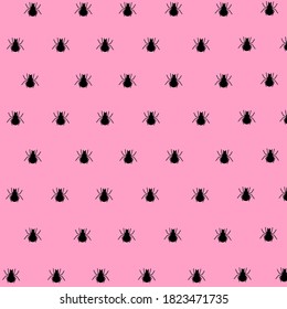 Spiders seamless pattern. Vector illustration