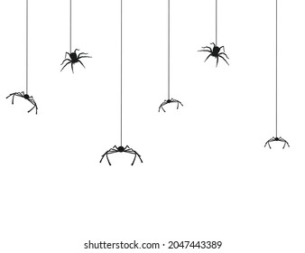 Spiders and spiderweb. vector illustration