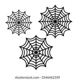 spider's web black outline design