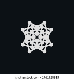 Spider's web flat icon. Simple style halloween holiday poster background symbol. Logo design element. T-shirt printing. Vector for sticker.