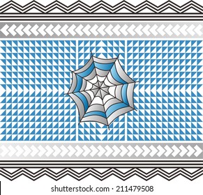 spiderweb art native pattern