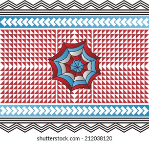 spiderweb art native pattern