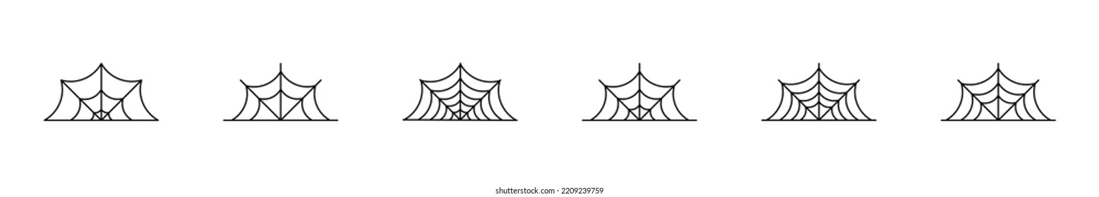 Spiderweb. Cobweb icon collection. Spiderweb icon set. Spider's web icons. EPS 10