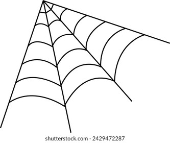 Spiderweb. Cobweb icon. Spiderweb icon. Spider's web icons. Spiderweb varieties . Black mesh patterns with halloween party ornament. Sticky trap of intertwining dangerous vector lines,