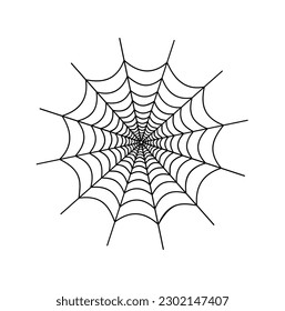 Spiderweb, cobweb vecto illustration. Black mesh patterns with halloween party ornament. Sticky trap of intertwining dangerous vector lines.