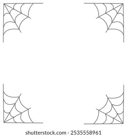 Spiderweb flat vector illustration isolated on white background.