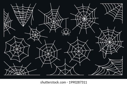 Spiderweb Flat Vector Set Web Icons Stock Vector (Royalty Free ...