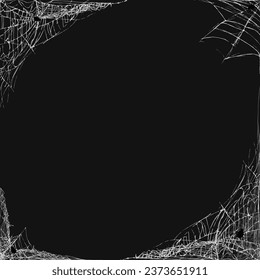 Spiderweb frame vector for halloween