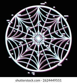 ilustração do logotipo do projeto de glitch da teia de aranha 