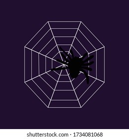 Spiderweb. Halloween background. Vector illustration.