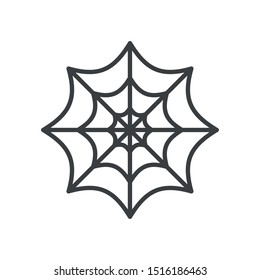 spiderweb halloween line style icon vector illustration design