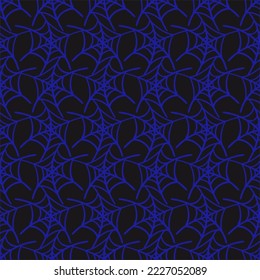 Spiderweb Halloween Vector Seamless Background Pattern