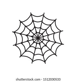 spiderweb icon for halloween template vector