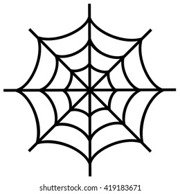 Spiderweb Icon Isolated On White Background. Vector Art.