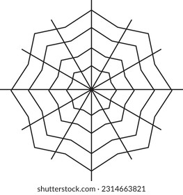 Spiderweb icon on transparent background