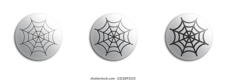 Spiderweb icon set. Vector illustration.