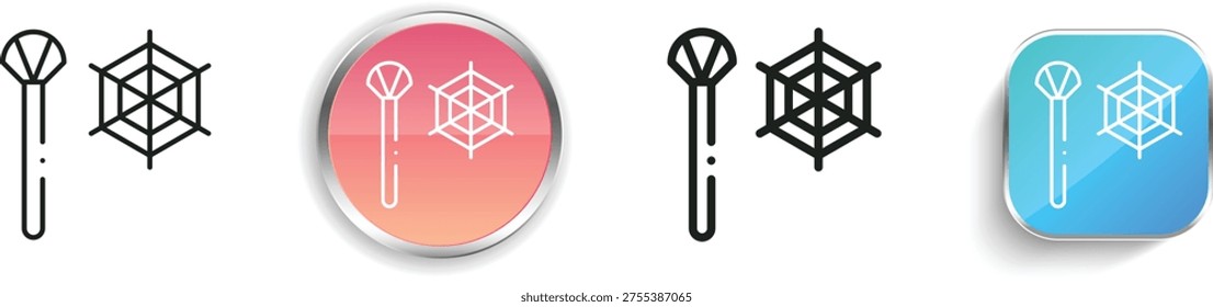 spiderweb icon. Thin Linear, Regular and Button Style Design Isolated On White Background