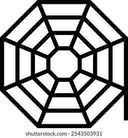 spiderweb icon. Thin linear style design isolated on white background