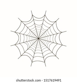 The spiderweb icon. Web symbol. Flat Vector illustration. Element design for Halloween, postcard, app,poster.