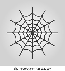 The spiderweb icon. Web symbol. Flat Vector illustration