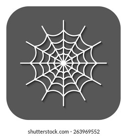 The spiderweb icon. Web symbol. Flat Vector illustration. Button
