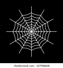 The spiderweb icon. Web symbol. Flat Vector illustration