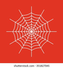 The spiderweb icon. Web symbol. Flat Vector illustration