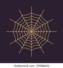 The spiderweb icon. Web symbol. Flat Vector illustration