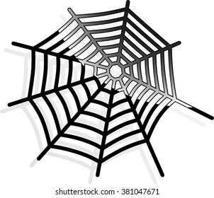 The spiderweb icon. Web symbol. Flat Vector illustration