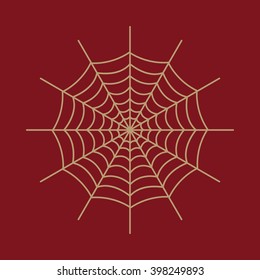 The spiderweb icon. Web symbol. Flat Vector illustration