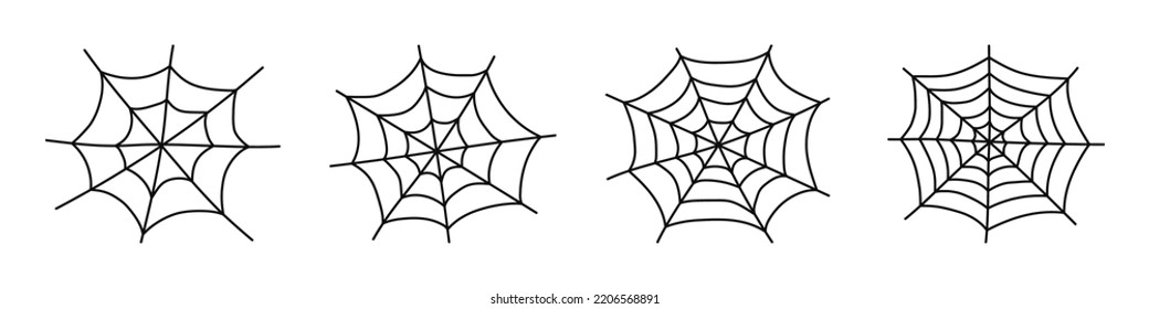 Spiderweb icons set. Vector illustration