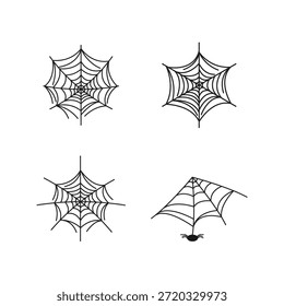 Ícone de ilustração da teia de aranha design plano