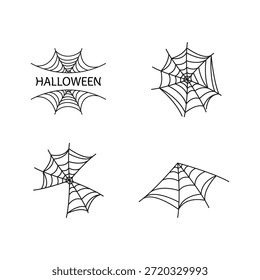 Ícone de ilustração da teia de aranha design plano